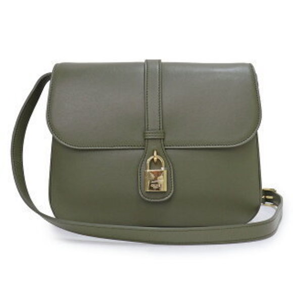 Celine Taboo Crossbody Calfskin Leather Olive Khaki Green - Picture 1 of 9